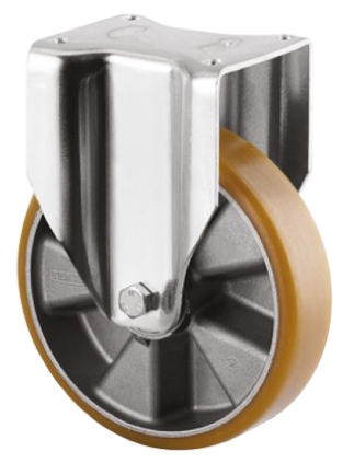 Ruota per carrelli non orientabile Tente in Poliuretano, Ø 160mm, 600kg