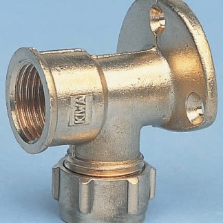 Adattatore a gomito per piastra a muro in Ottone 90° RS PRO Femmina 1/2poll - Femmina