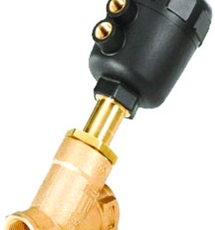 Valvola con attuazione pneumatica Burkert, ad angolo, NA, 2poll, 16 bar max