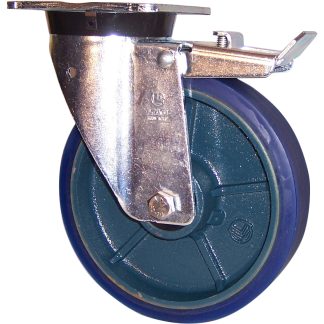 Ruota per carrelli orientabile con freno LAG in Poliuretano, Ø 100mm, 350kg