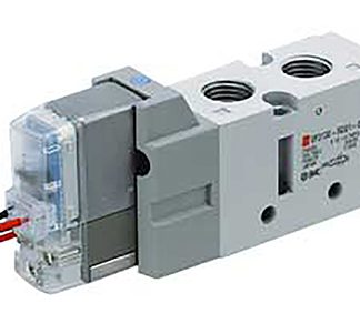 Elettrovalvole per pneumatica SMC, Rc 1/4, funzione 5/2, azionamento Solenoide/Pilota/Molla, 24V cc