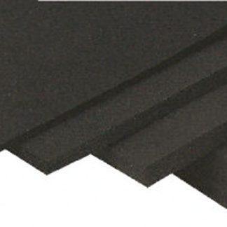 Foglio di gomma RS PRO in EPDM, 1.2m x 1.2m x 1.5mm, col. Nero, Densità 1.13g/cm³