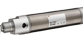 Cilindro pneumatico a stelo SMC NCM, Doppio effetto, foro da 3/4poll, corsa 50.8mm, 1,7 MPa max