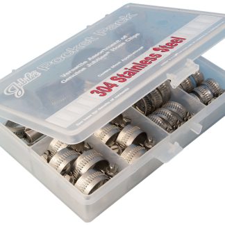 Kit clip per tubi in Acciaio inox Jubilee, 32 pezzi, 8 misure, diametri interni clip da 9.5 → 12mm a 30 →