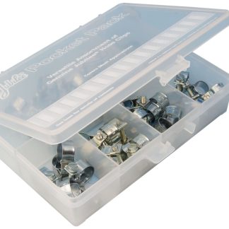 Kit clip per tubi in Acciaio dolce zincato Jubilee, 54 pezzi, 8 misure, diametri interni clip da 7 → 9mm a 14