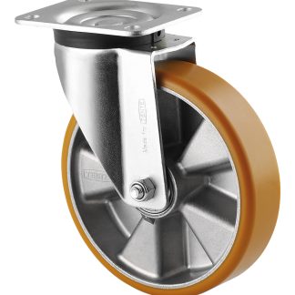 Ruota per carrelli orientabile Tente in Poliuretano, Ø 200mm, 600kg
