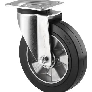 Ruota per carrelli orientabile Tente in Gomma, Ø 200mm, 600kg