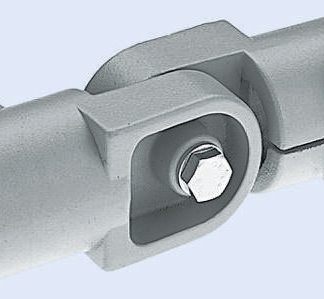 Morsetto cerniera Rose+Krieger in Alluminio pressofuso, per profili da 50 mm, Ø 50.2mm, M10