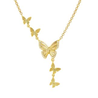 TrueJoy necklace with hanging butterflies