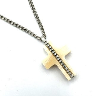 Rebecca Cross Celluloid Necklace