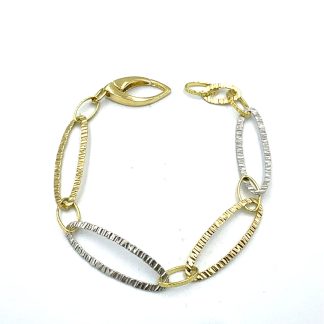 Semi-rigid bracelet in yellow gold