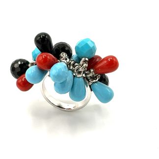 Anello Charms Pietre Dure