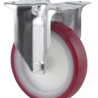 Ruota per carrelli non orientabile Tente in Poliuretano, Ø 200mm, 700kg