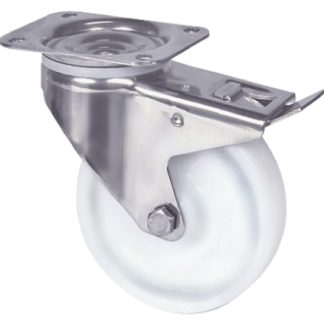 Ruota per carrelli orientabile con freno Tente in Elastico, Ø 125mm, 200kg