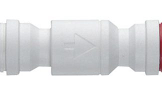 Valvola di non ritorno in Copolimero di acetale John Guest, 1/4poll, 10 bar max, tipo Singolo