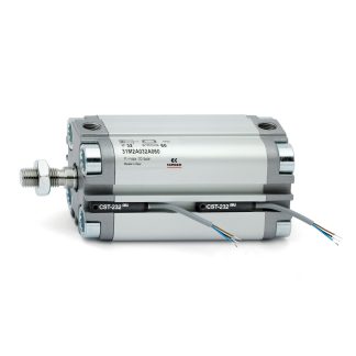 Cilindro pneumatico compatto Camozzi 31 31F2A100A015, Doppio effetto, foro da 100mm, corsa 15mm