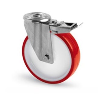 Ruota per carrelli orientabile RS PRO in Poliuretano, Ø 80mm, 120kg