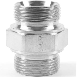 Adattatore filettato dritto idraulico Parker, connettore A: BSPP 1/2 maschio, B: Maschio BSPP 1/2-14, in Acciaio