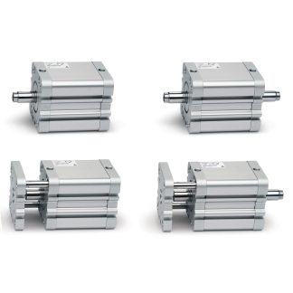 Cilindro conforme allo standard ISO Camozzi 32 32R2A100A050, Doppio effetto, foro da 100mm, corsa 50mm