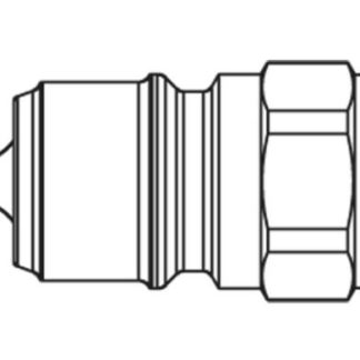 Giunto idraulico ad attacco rapido Parker, T-Series, 450 bar max, filettatura G 1/2 Femmina, in Ottone, acciaio