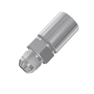 Raccordo tubo flessibile crimpato Parker, connettore A: tubo flessibile da 1/4, B: UNF 1/2-20 maschio, in Acciaio