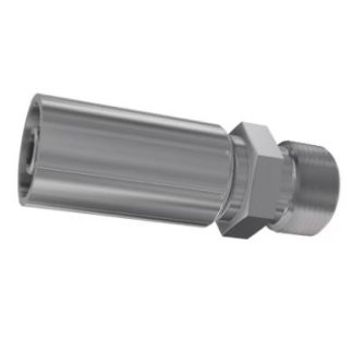 Raccordo tubo flessibile crimpato Parker, connettore A: tubo flessibile da 1/4, B: Maschio M18 x 1,5, in Acciaio