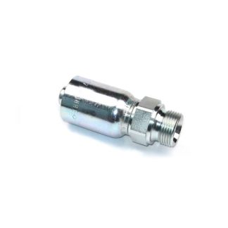 Raccordo tubo flessibile crimpato Parker, connettore A: Tubo da 3/4 poll., B: Maschio BSPP 3/4-14, in Acciaio