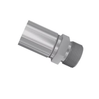 Raccordo tubo flessibile crimpato Parker, connettore A: tubo flessibile da 1/4, B: UNF 11/16-16 Maschio, in Acciaio