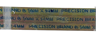 Barra rettangolare in Acciaio, 14mm x 9mm x 300mm