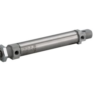 Cilindro pneumatico rotondo EMERSON – AVENTICS MNI 0822333455, Doppio effetto, foro da 20mm, corsa 100mm, G 1/8, 10 bar