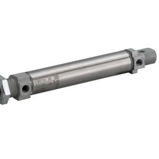 Cilindro pneumatico rotondo EMERSON – AVENTICS MNI 0822333541, Doppio effetto, foro da 20mm, corsa 500mm, G 1/8, 10 bar