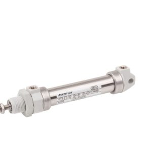 Cilindro pneumatico rotondo EMERSON – AVENTICS ICM 1331202000, Doppio effetto, foro da 12mm, corsa 25mm, M5, 10 bar max