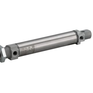 Cilindro pneumatico rotondo EMERSON – AVENTICS MNI 0822333209, Doppio effetto, foro da 20mm, corsa 250mm, G 1/8, 10 bar