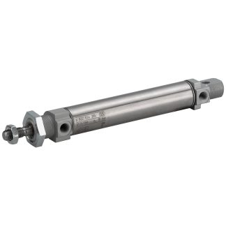 Cilindro pneumatico EMERSON – AVENTICS MNI 0822333504, Doppio effetto, foro da 20mm, corsa 80mm, G 1/8, 10 bar max