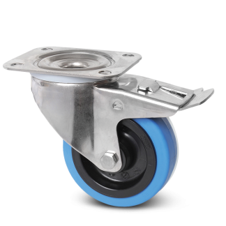 Ruota per carrelli orientabile con freno Tente, Ø 125mm, 200kg