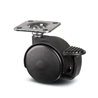 Ruota per carrelli orientabile con freno Tente, Ø 40mm, 30kg