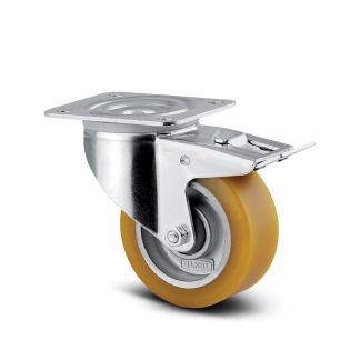 Ruota per carrelli orientabile con freno Tente, Ø 100mm, 250kg