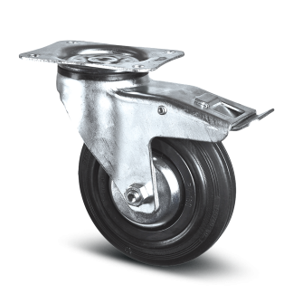 Ruota per carrelli orientabile con freno Tente, Ø 160mm, 135kg