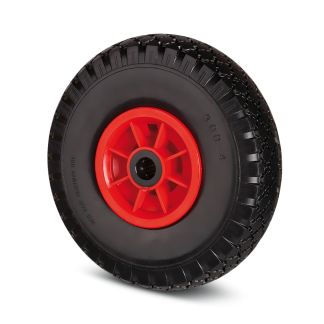 Ruota carrello Tente, tipo Poliuretano duro, in Polipropilene, Ø 260mm, carico 75kg