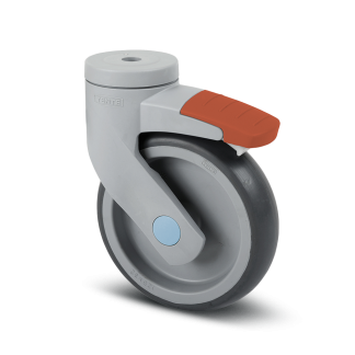 Ruota per carrelli orientabile con freno Tente, Ø 100mm, 80kg