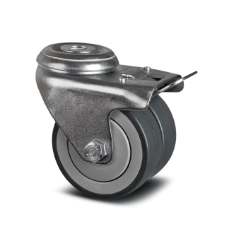 Ruota per carrelli orientabile con freno Tente, Ø 75mm, 85kg