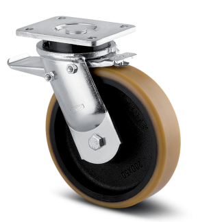 Ruota per carrelli orientabile con freno Tente, Ø 200mm, 1000kg