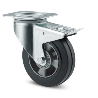 Ruota per carrelli orientabile con freno Tente, Ø 160mm, 350kg