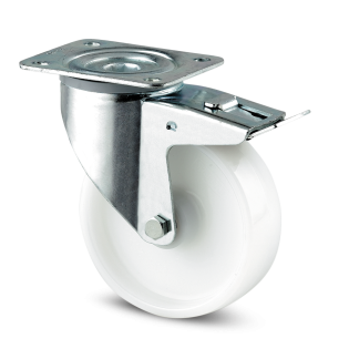 Ruota per carrelli orientabile con freno Tente, Ø 80mm, 200kg