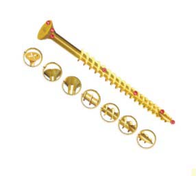 Vite per legno in Acciaio passivato giallo, zincato UNIFIX VORTEX ZZV60235 40mm, filettatura 5mm, guida Pozidriv