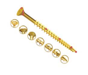 Vite per legno in Acciaio passivato giallo, zincato UNIFIX VORTEX ZZV60237CE 60mm, filettatura 5mm, guida Pozidriv