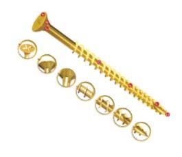 Vite per legno in Acciaio passivato giallo, zincato UNIFIX VORTEX ZZV60240CE 90mm, filettatura 5mm, guida Pozidriv