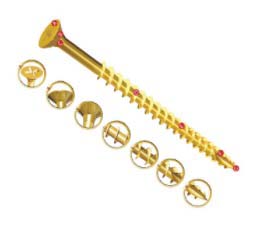 Vite per legno in Acciaio passivato giallo, zincato UNIFIX VORTEX ZZV60241CE 100mm, filettatura 5mm, guida Pozidriv