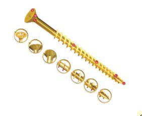 Vite per legno in Acciaio passivato giallo, zincato UNIFIX VORTEX ZZV60243CE 60mm, filettatura 6mm, guida Pozidriv