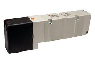 Elettrovalvola pneumatica di controllo pilotata SMC, M5 x 0,8, funzione 2/2, azionamento Solenoide/Solenoide, 24V cc